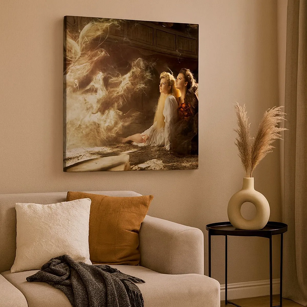 Quadro em tela - E a poesia nasceu - 30x30 cm