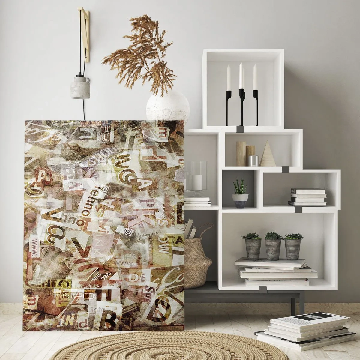 Quadro em vidro - Unificando a conversa fiada - 50x70 cm