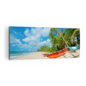 Quadro em tela - O encanto dos trópicos - 100x40 cm