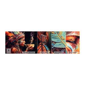 Amostra de papel de parede autocolante Deluxe Sticker - Ritual mágico - Xamã, indiano, Ayahuasca - 100x30 cm