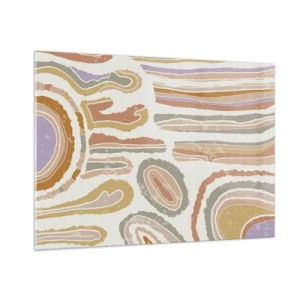 Quadro em vidro - Secções transversais coloridas - 100x70 cm