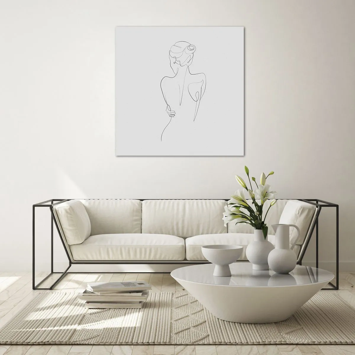 Quadro em vidro - Música corporal - 50x50 cm