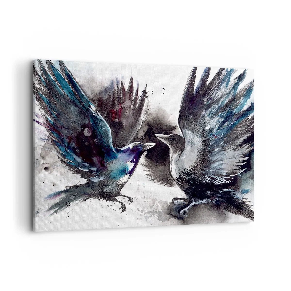 Quadro em tela - De corvo a corvo... - 100x70 cm