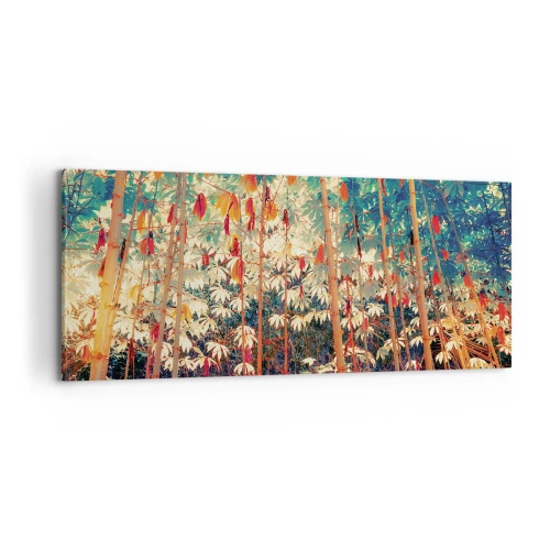 Quadro em tela - A vida secreta das folhas - 100x40 cm