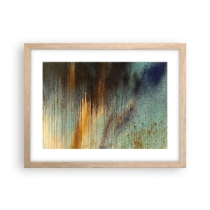 Pôster com moldura de carvalho claro - Uma composição colorida não acidental - 40x30 cm