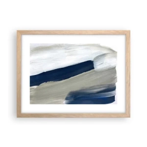 Pôster com moldura de carvalho claro - Encontro com a brancura - 40x30 cm