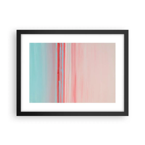 Pôster com moldura preta - Abstração ao amanhecer - 40x30 cm