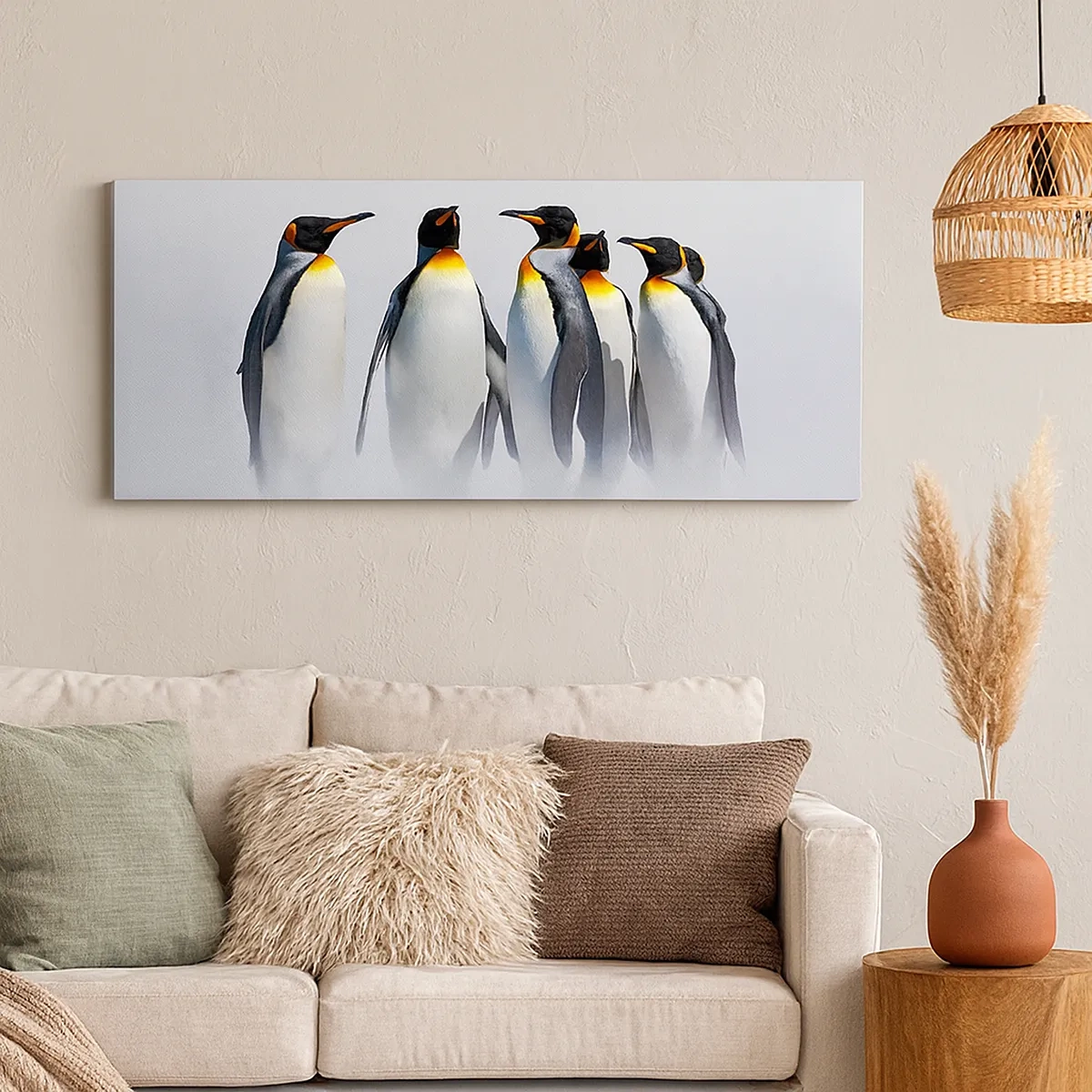 Quadro em tela - Reunião em traje de gala - 30x30 cm