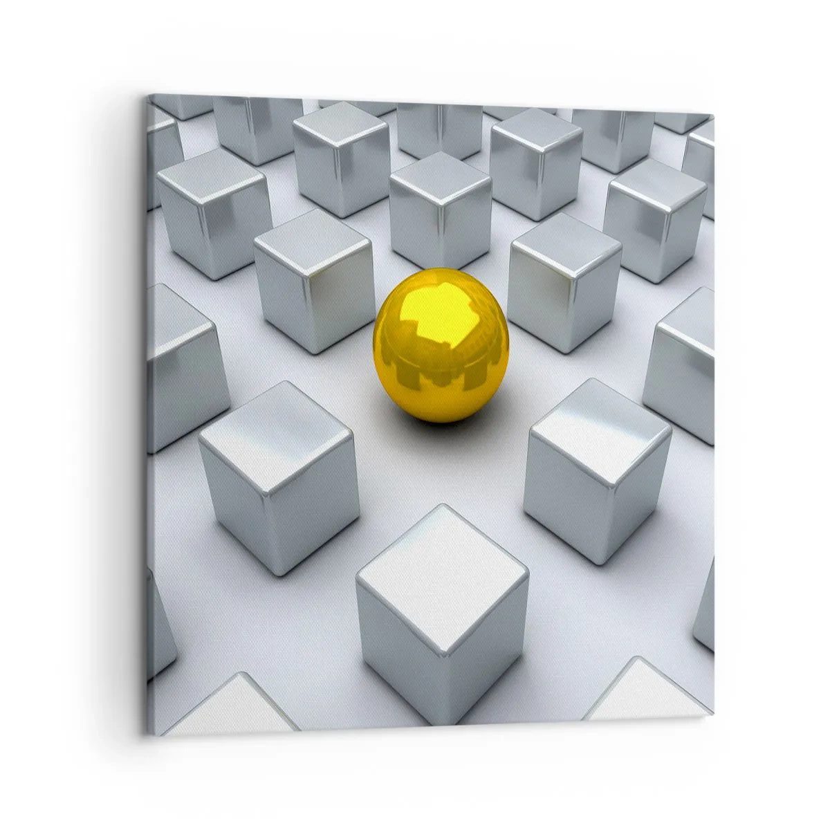 Quadro em tela - Por que eu? Obras de arte geométricas - 50x50 cm