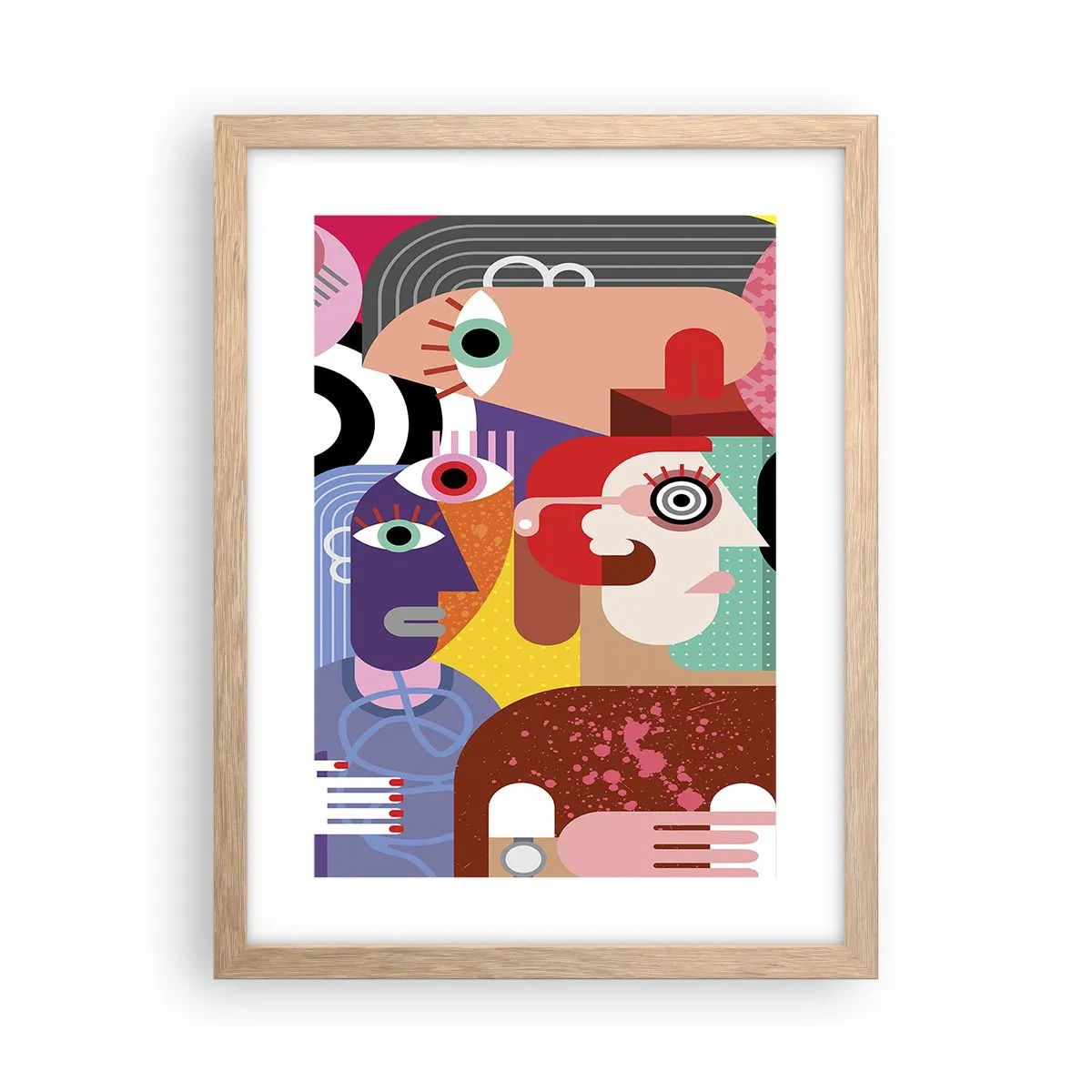 Pôster com moldura de carvalho claro - Viemos da parte do Sr. Picasso - 30x40 cm