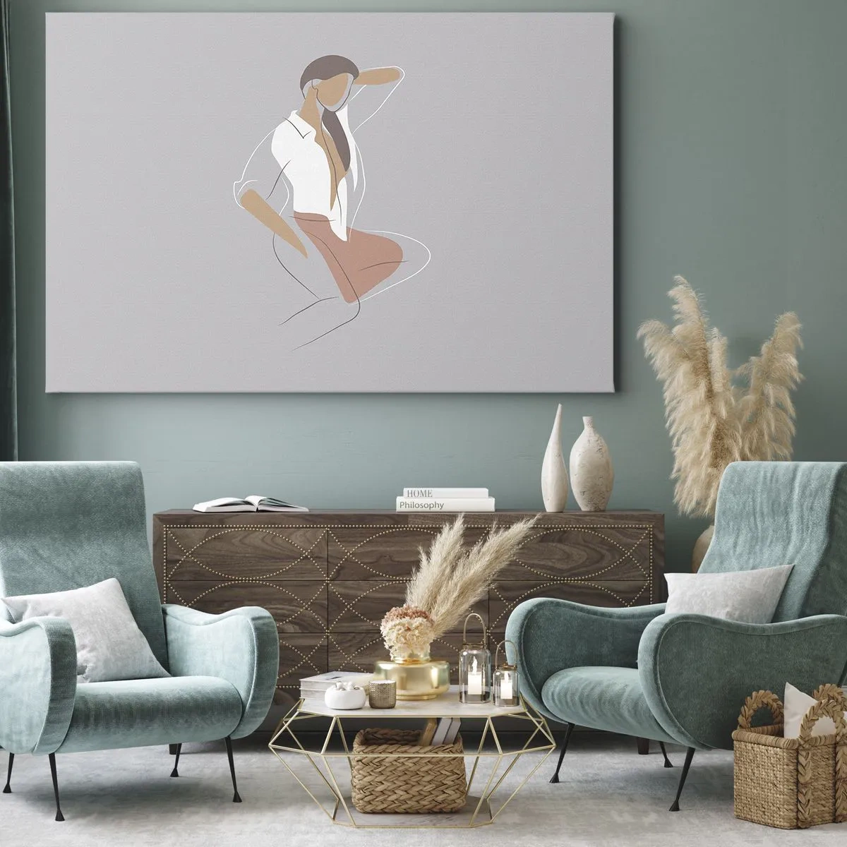 Quadro em tela - O esboço do encanto - 120x80 cm