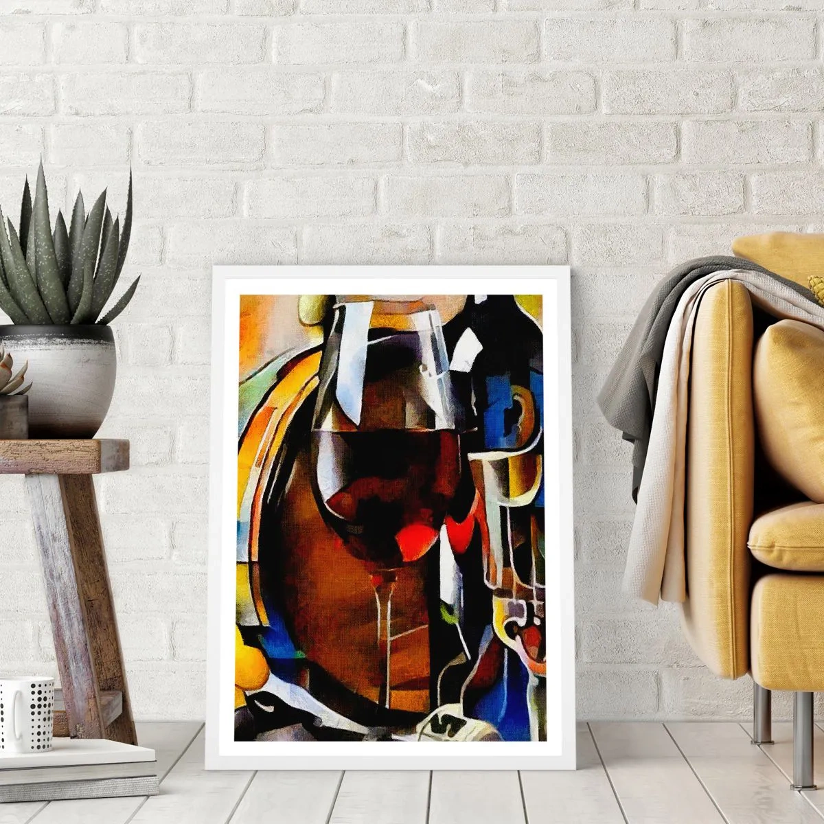 Pôster em moldura branca - E o mundo ganha cor - 40x50 cm