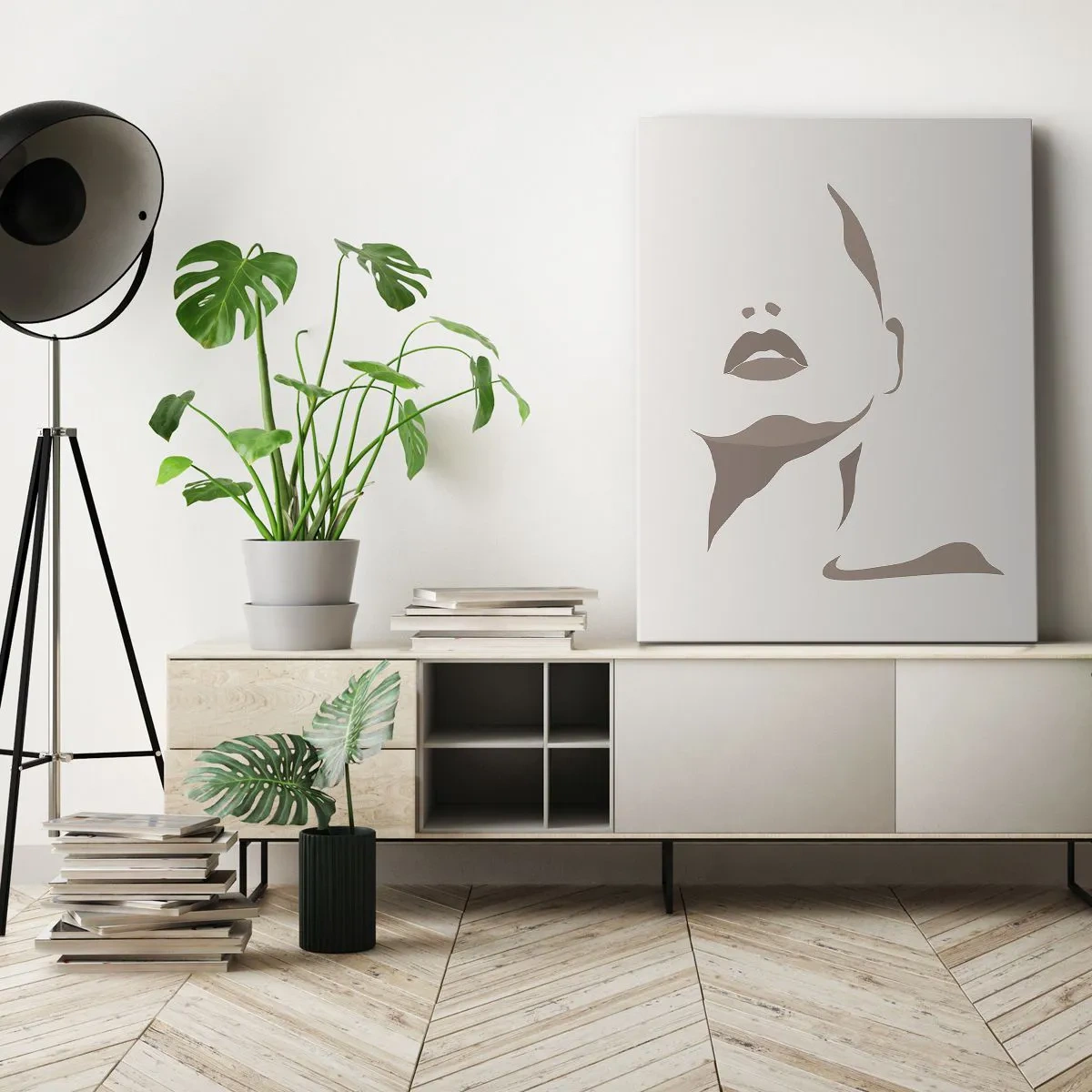 Quadro em tela - Feito de luz e sombra - 55x100 cm