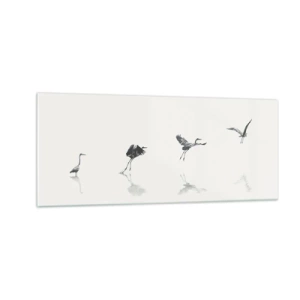 Quadro em vidro - Quatro passos simples - 100x40 cm