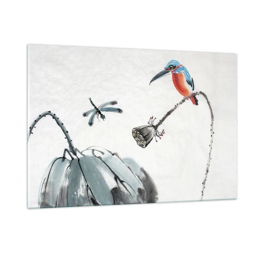 Quadro em vidro - A vida do prado - 120x80 cm