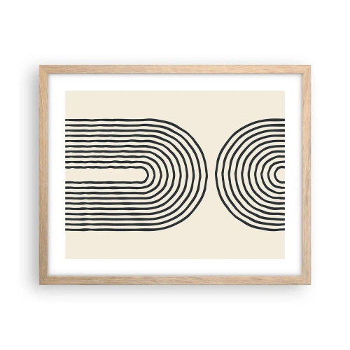 Pôster com moldura de carvalho claro - Em um momento... - 50x40 cm