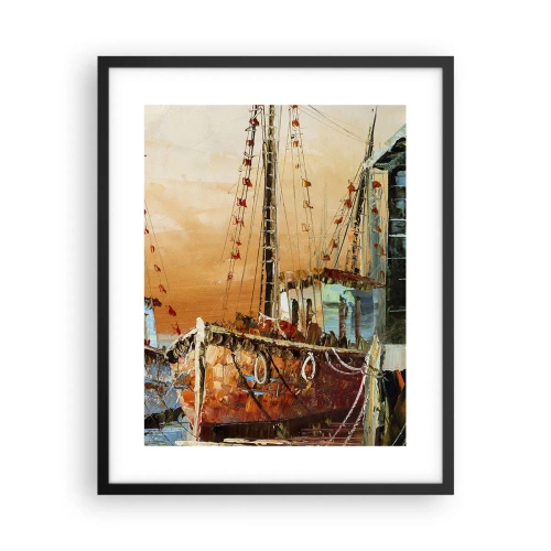 Pôster com moldura preta - Um regresso tranquilo - 40x50 cm