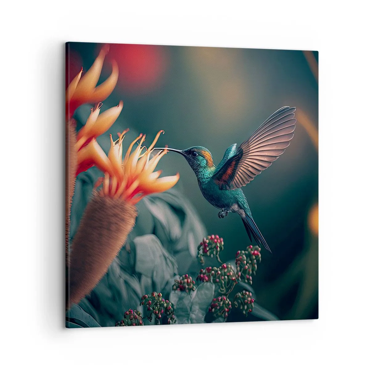 Quadro em tela - Uma vida verdadeiramente colorida - 50x50 cm