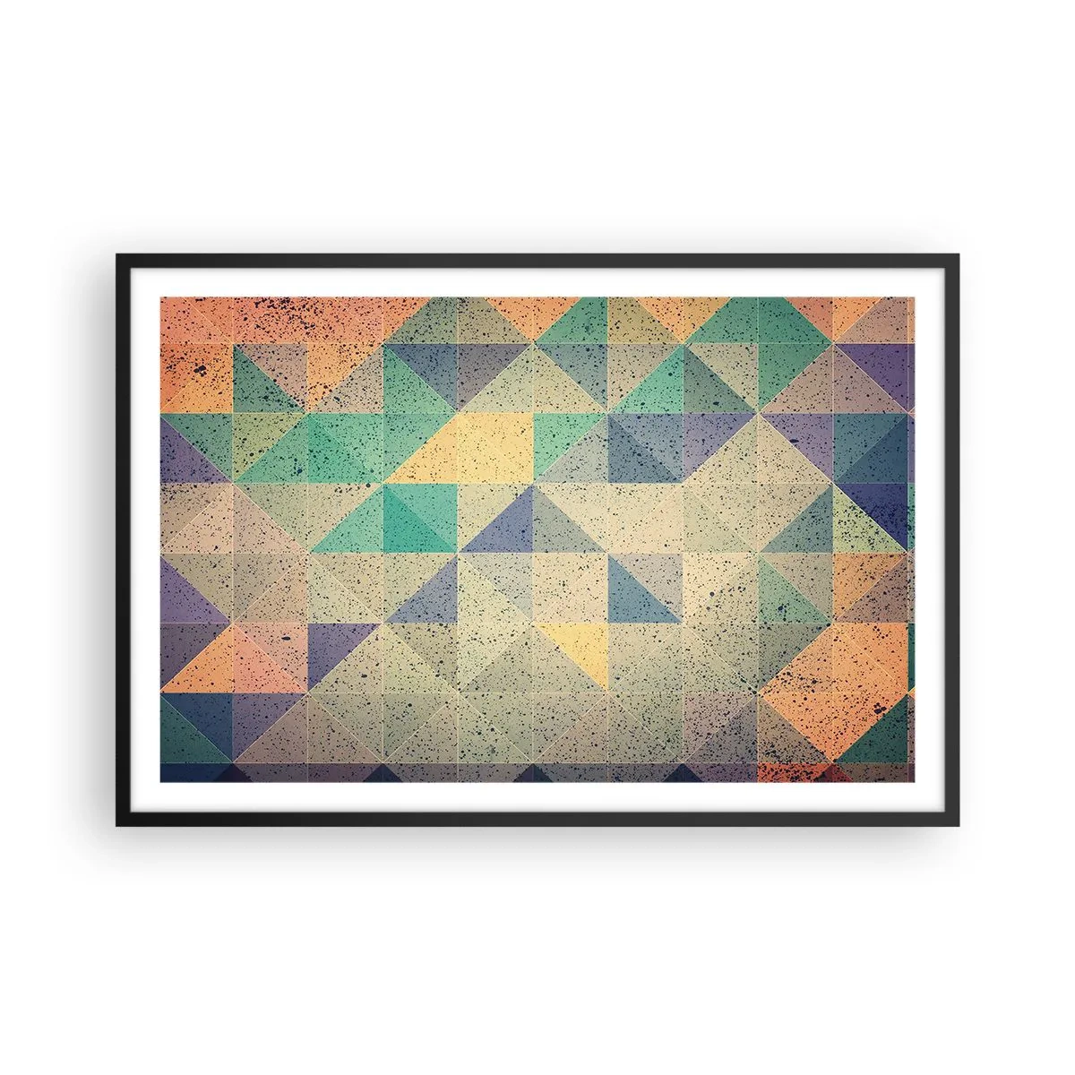 Pôster com moldura preta - República dos triângulos - 91x61 cm