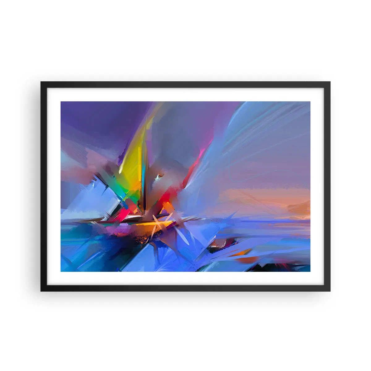 Pôster com moldura preta - Como as asas de um pássaro - 70x50 cm