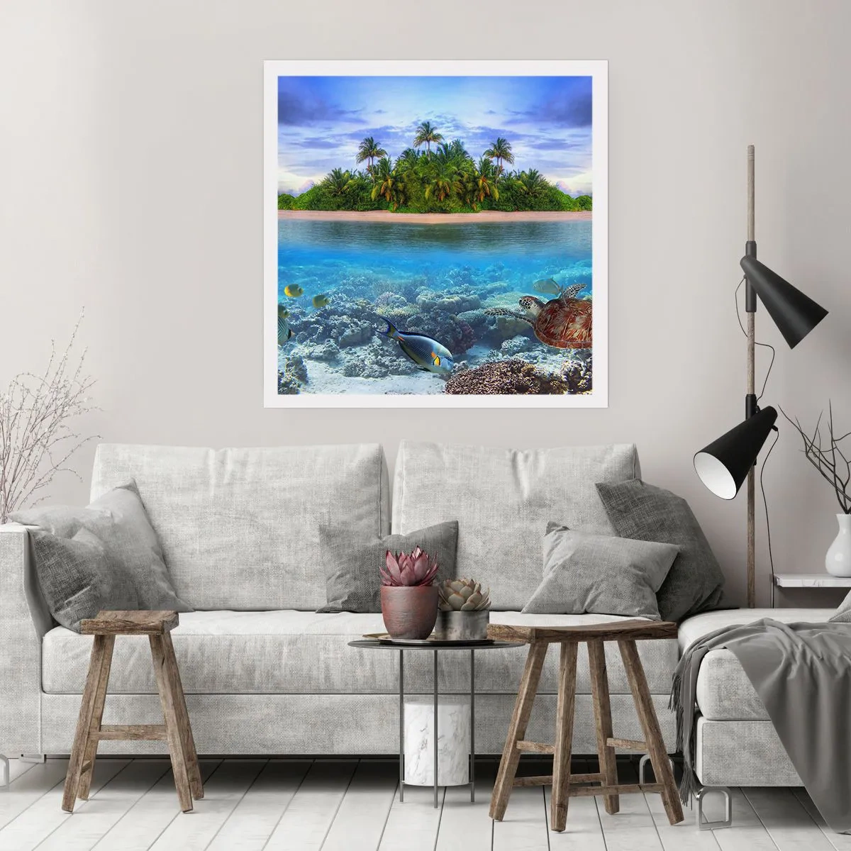 Pôster - A Ilha Celestial lhe convida - 30x30 cm