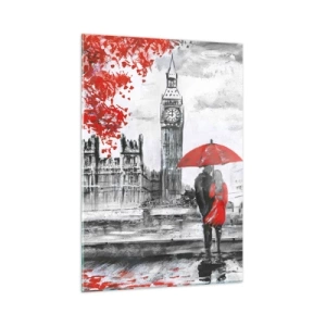 Quadro em vidro - Apaixonados em Londres - 50x70 cm