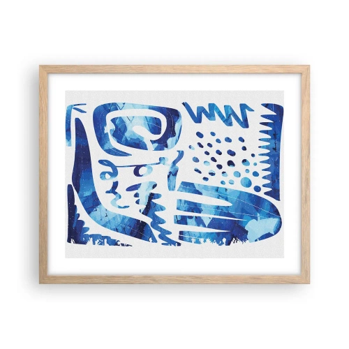 Pôster com moldura de carvalho claro - Voltar às raízes - 50x40 cm