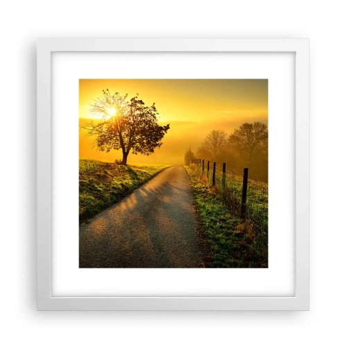 Pôster em moldura branca - Uma tarde agradável - 30x30 cm