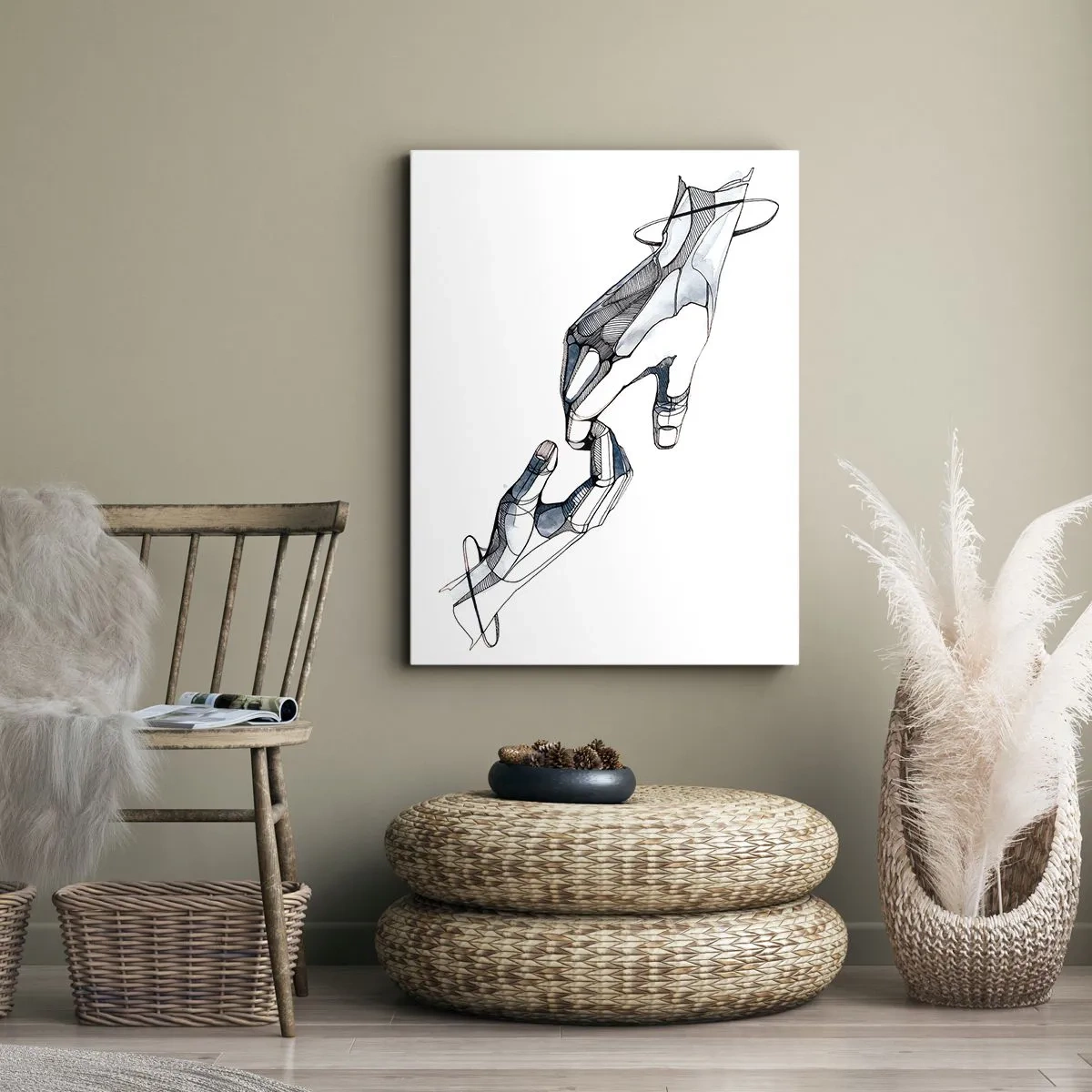 Quadro em tela - Um bom gesto - 50x70 cm