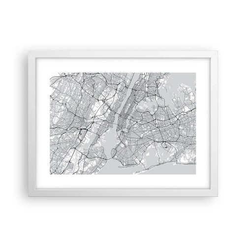Pôster em moldura branca - Anatomia de uma metrópole - 40x30 cm