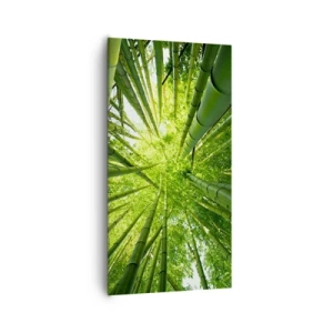 Quadro em tela - Em um bosque de bambu - 65x120 cm