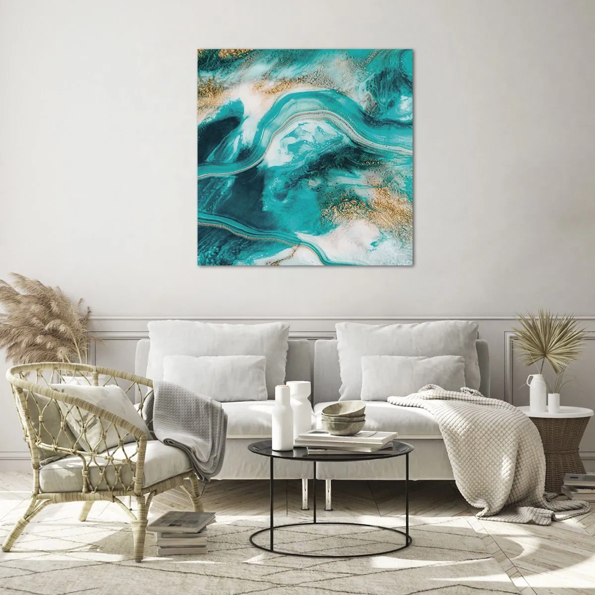 Quadro em vidro - Rio do Ouro - 40x40 cm