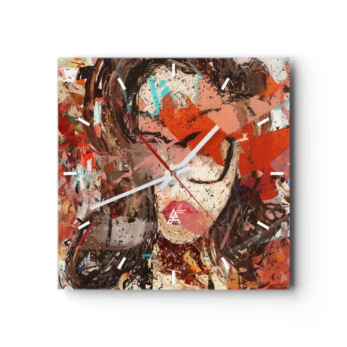 Relógio de parede - Relógio em vidro - Ninguém realmente me conhece - 30x30 cm