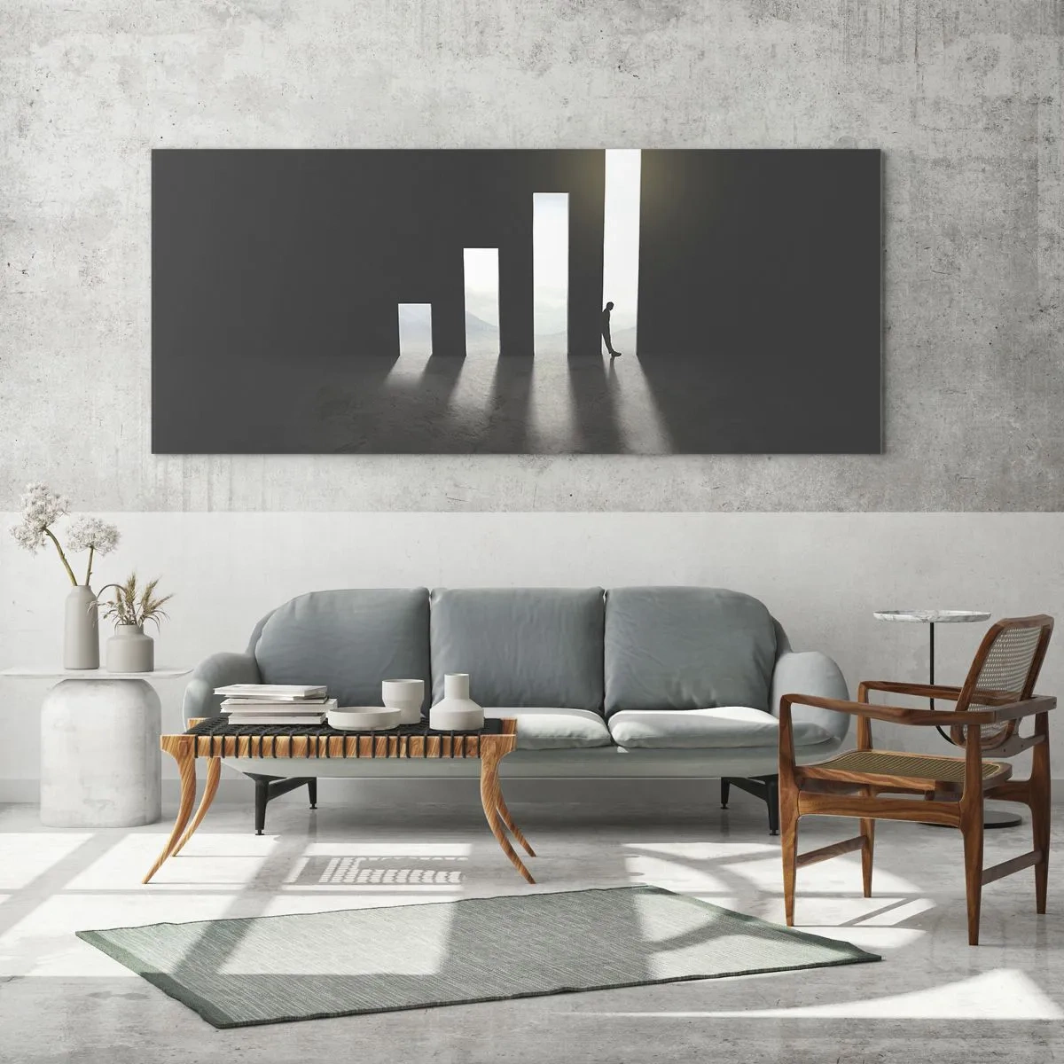 Quadro em vidro - Sucesso – impressão - 160x50 cm