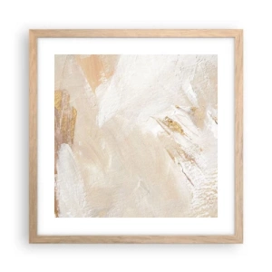 Pôster com moldura de carvalho claro - Composição pastel - 40x40 cm