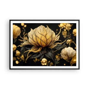 Pôster com moldura preta - Fragilidade sutil - 100x70 cm