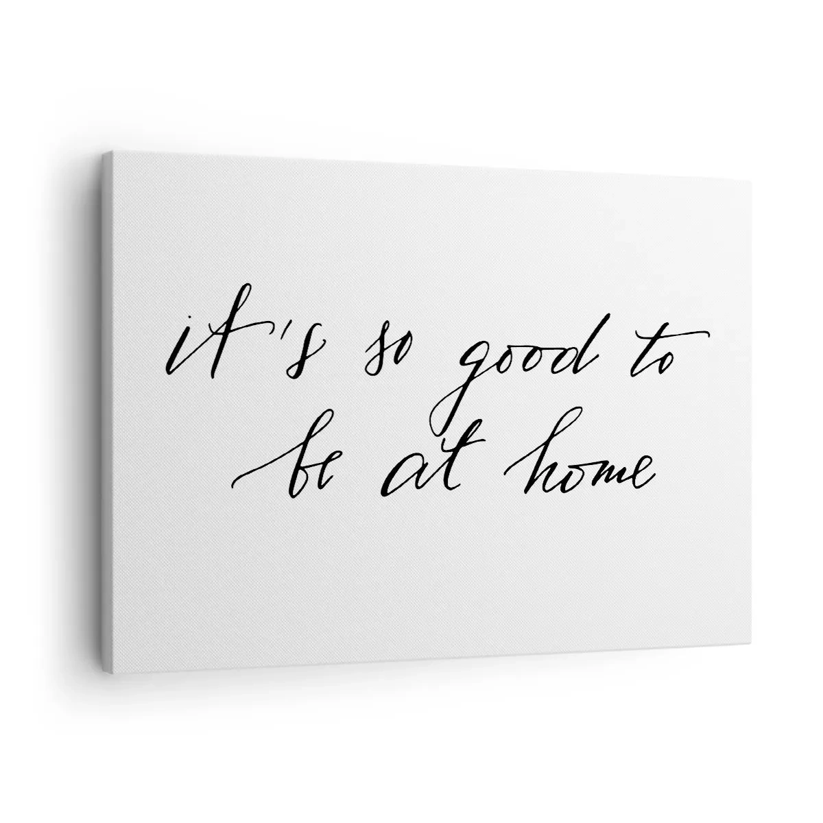 Quadro em tela - Letras em estilo caligráfico em fundo branco - 70x50cm - Toda a verdade - Decoração de parede moderna para a sala de estar e quarto ARTTOR