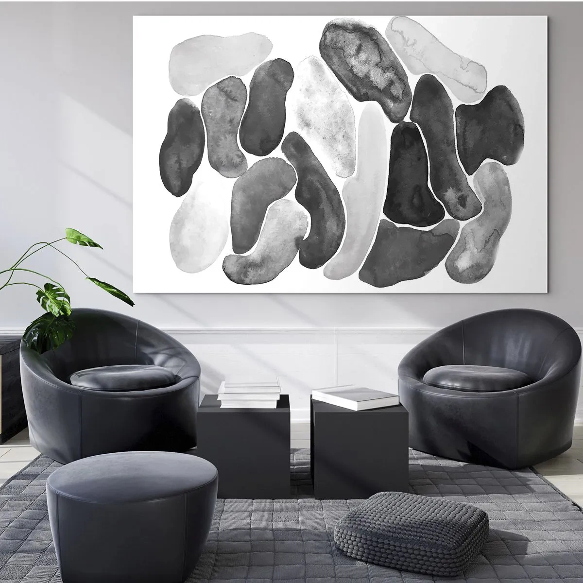 Quadro em vidro - Abstração rochosa - 120x80 cm