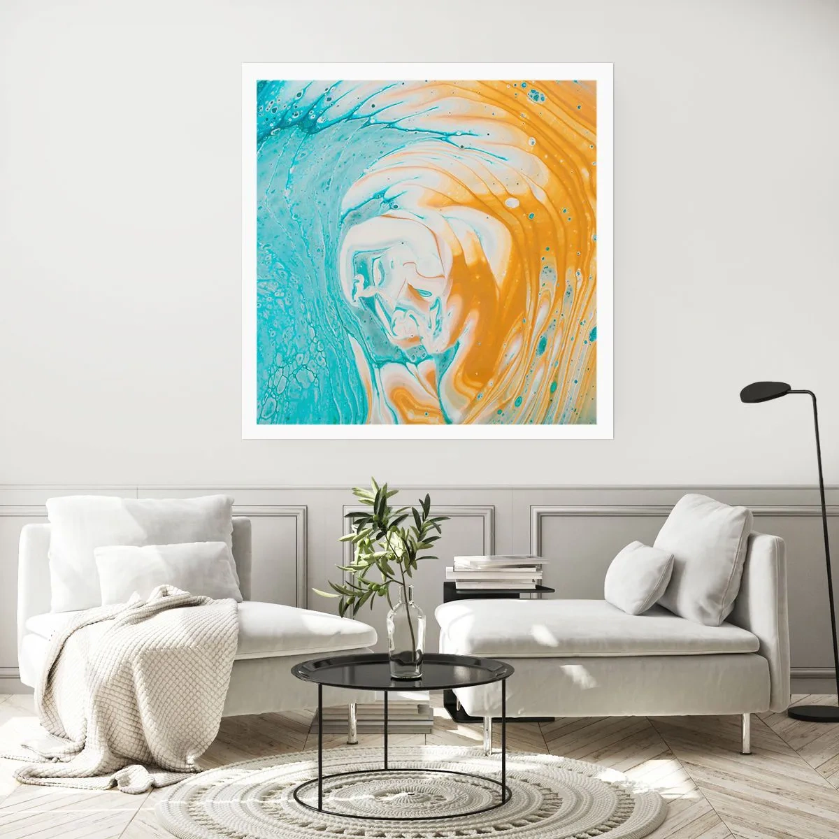 Pôster - Vórtice em pastel - 60x60 cm