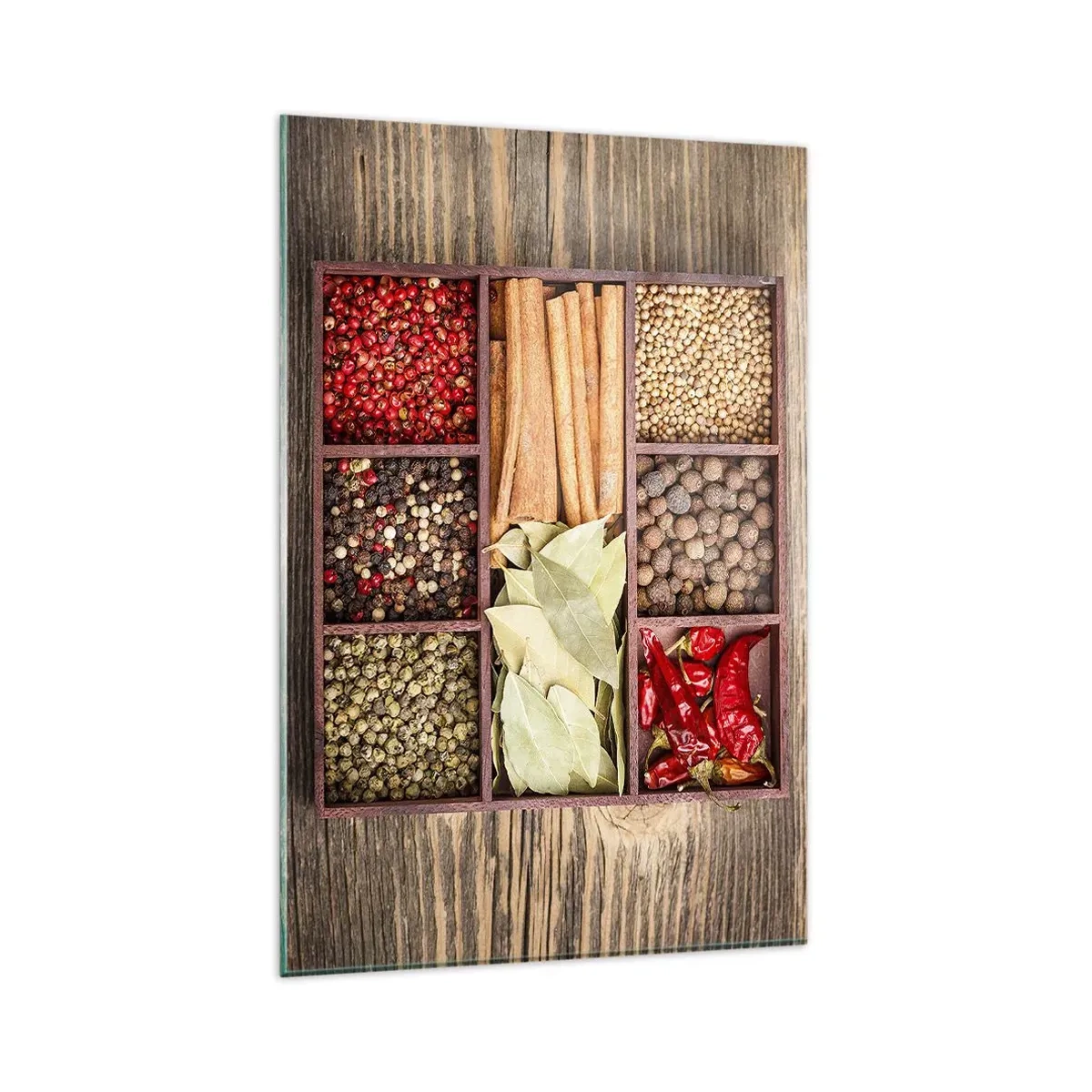 Quadro em vidro - Ordem das formas, um ramo de aromas - 80x120 cm