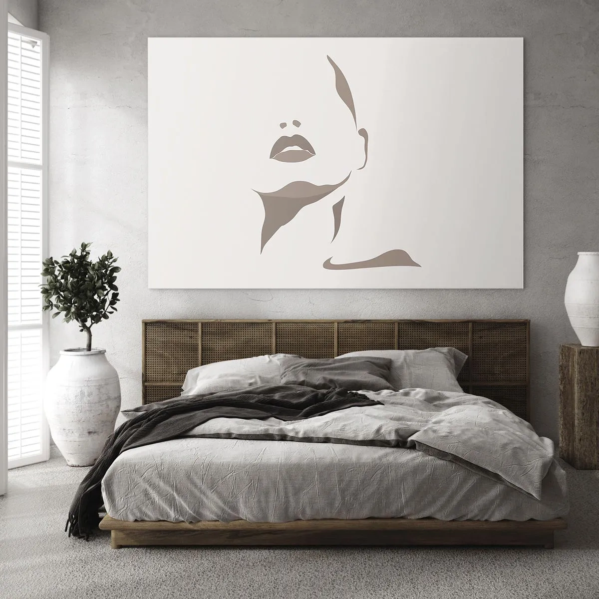 Quadro em vidro - Feito de luz e sombra - 100x70 cm