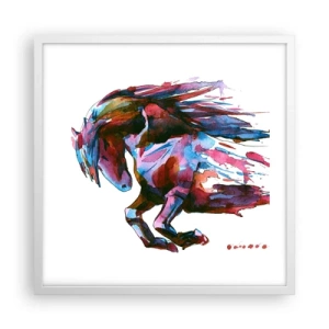 Pôster em moldura branca - Em êxtase - 50x50 cm