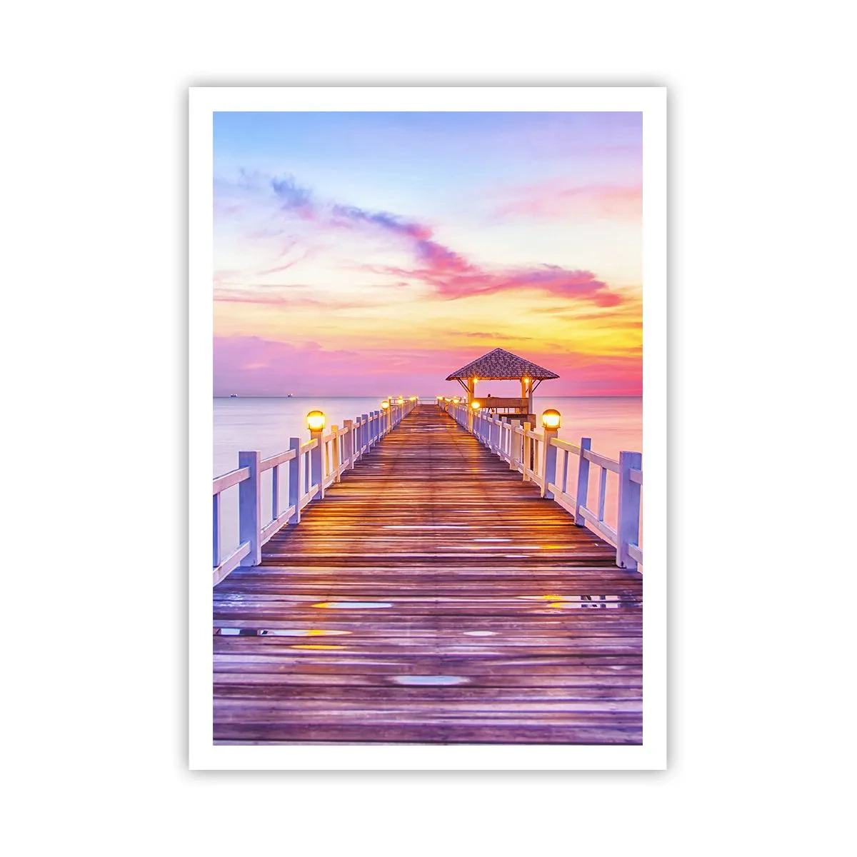 Pôster - O silêncio lilás-dourado da noite - 70x100 cm