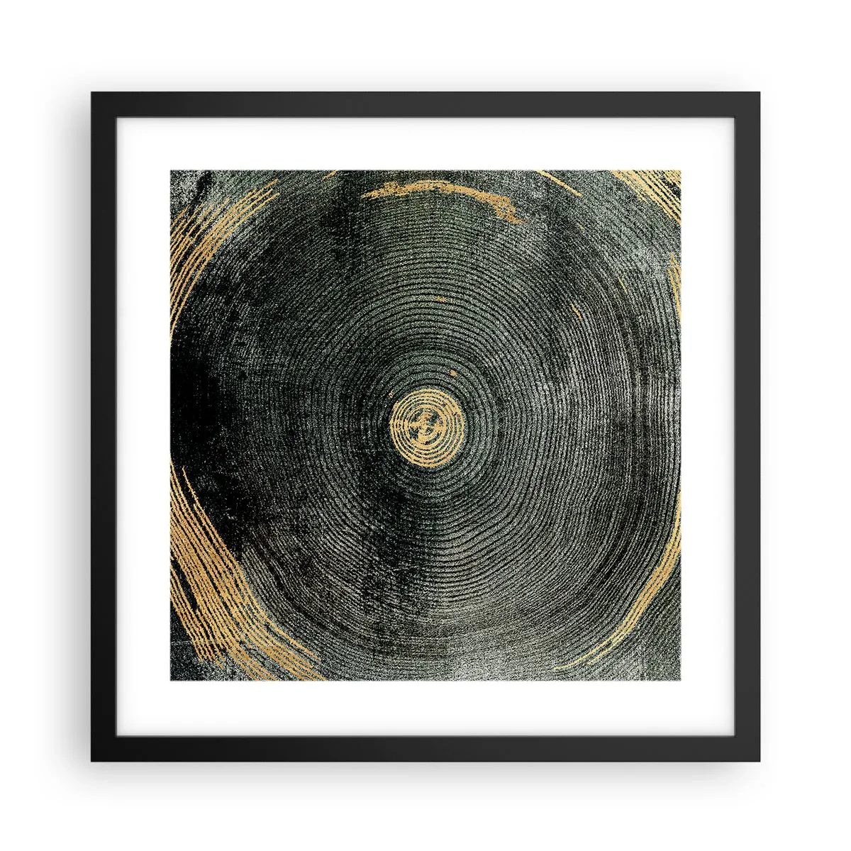 Pôster com moldura preta - Mudança e persistência - 40x40 cm