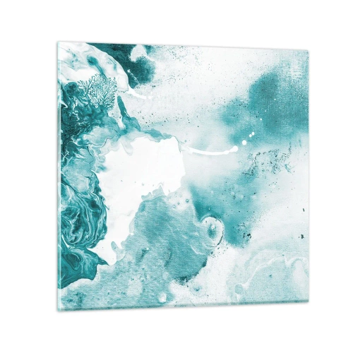 Quadro em vidro - Inundado em azul - 30x30 cm
