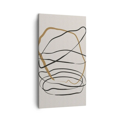 Quadro em tela - Composição – dança em loop - 45x80 cm