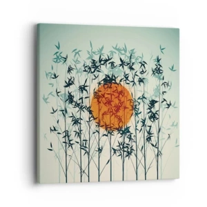 Quadro em tela - Sol japonês - 40x40 cm