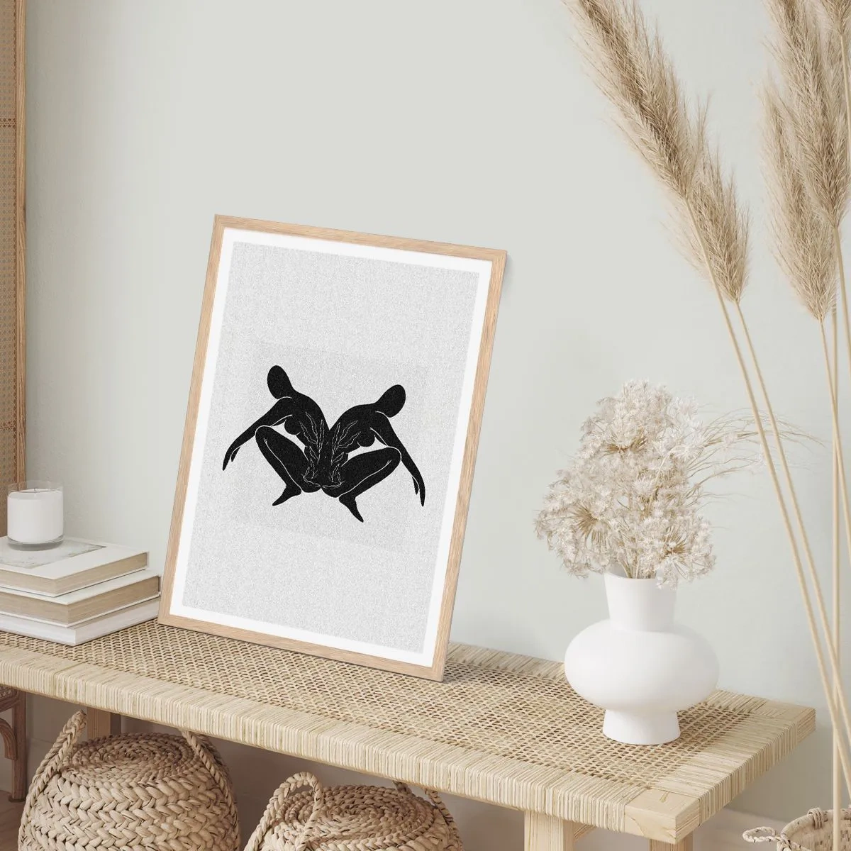 Pôster com moldura de carvalho claro - Uma alma comum - 40x50 cm