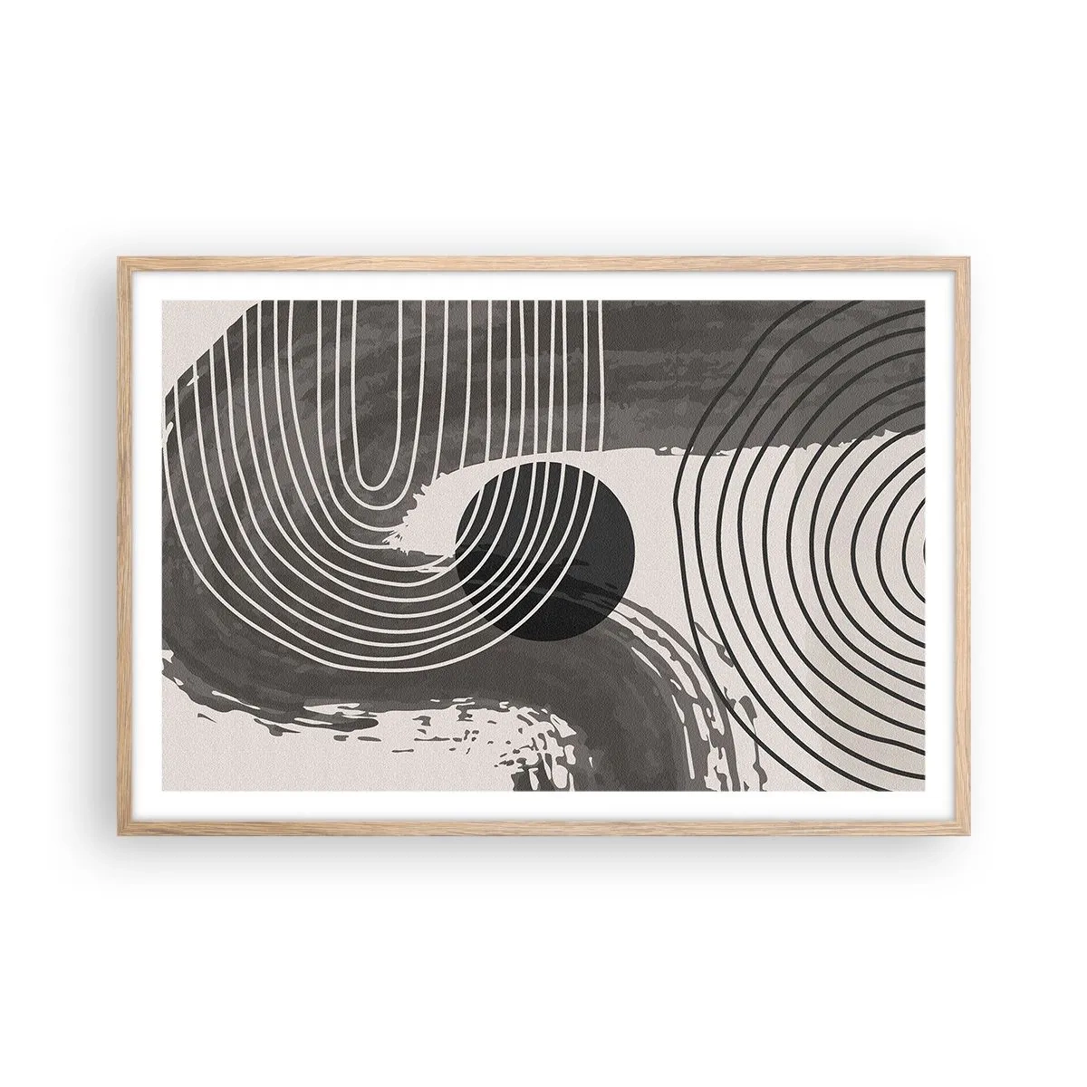 Pôster com moldura de carvalho claro - O oval vence - 91x61 cm