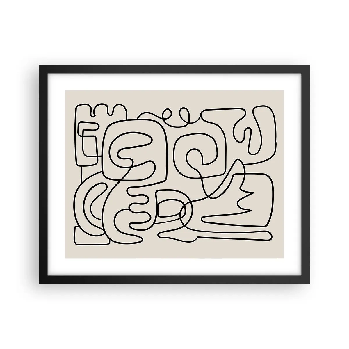 Pôster com moldura preta - Na trilha - 50x40 cm